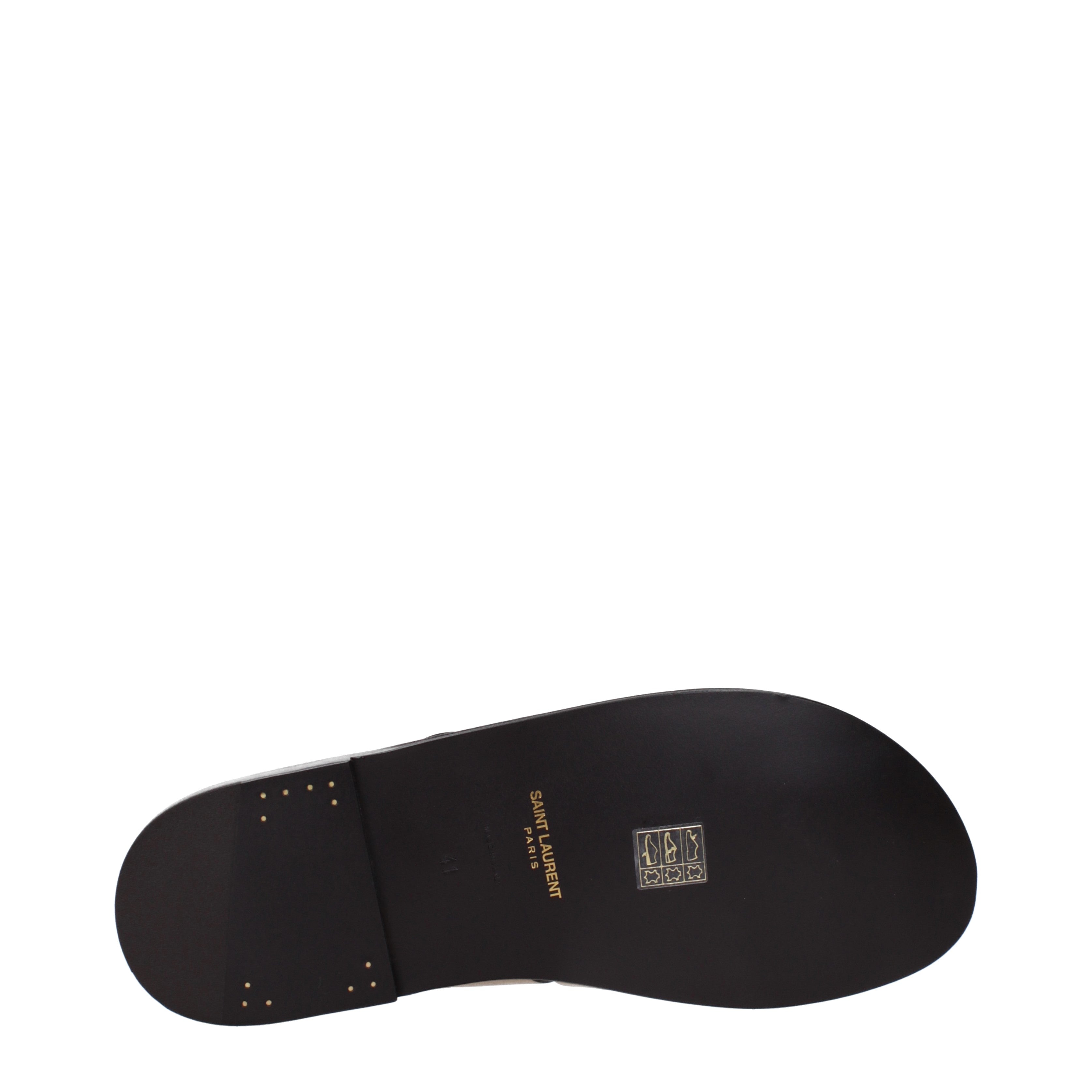 Saint Laurent Sandali Uomo Pelle Marrone