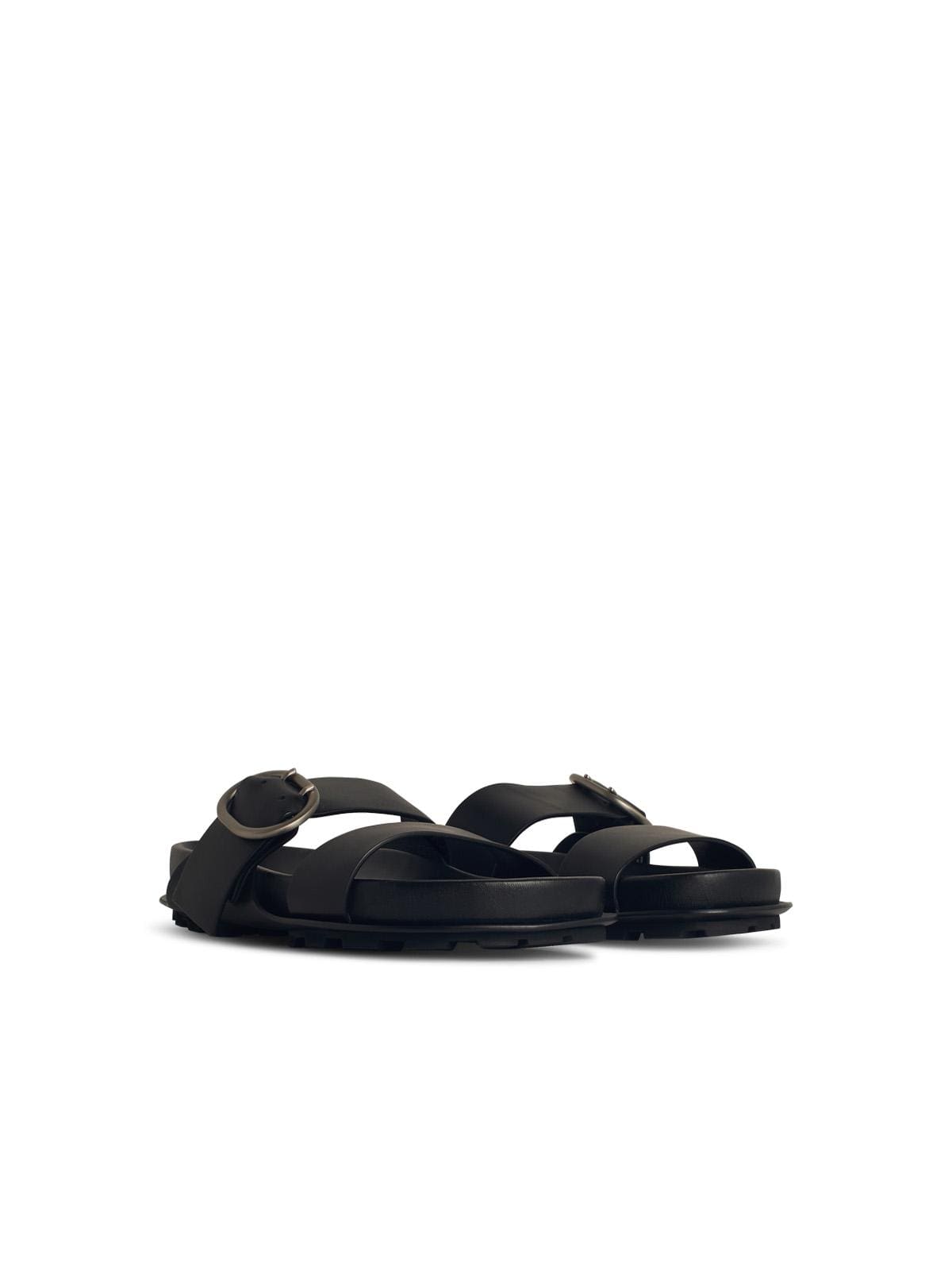 Jil Sander Black Lear Slippers | Banlieue91
