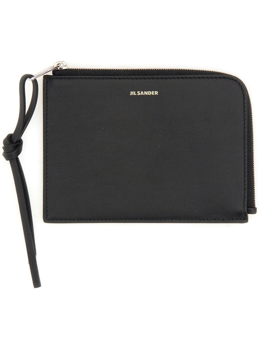 JIL SANDER Mini Leather Wallet with Logo | Banlieue91