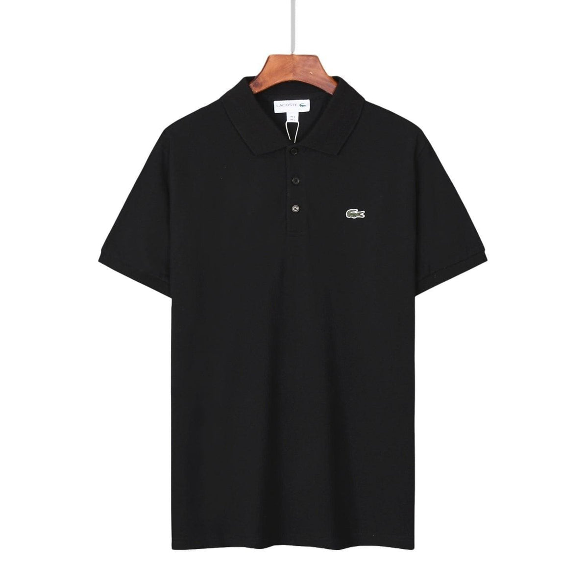 Lacoste Black T-Shirt with Collar | Banlieue91