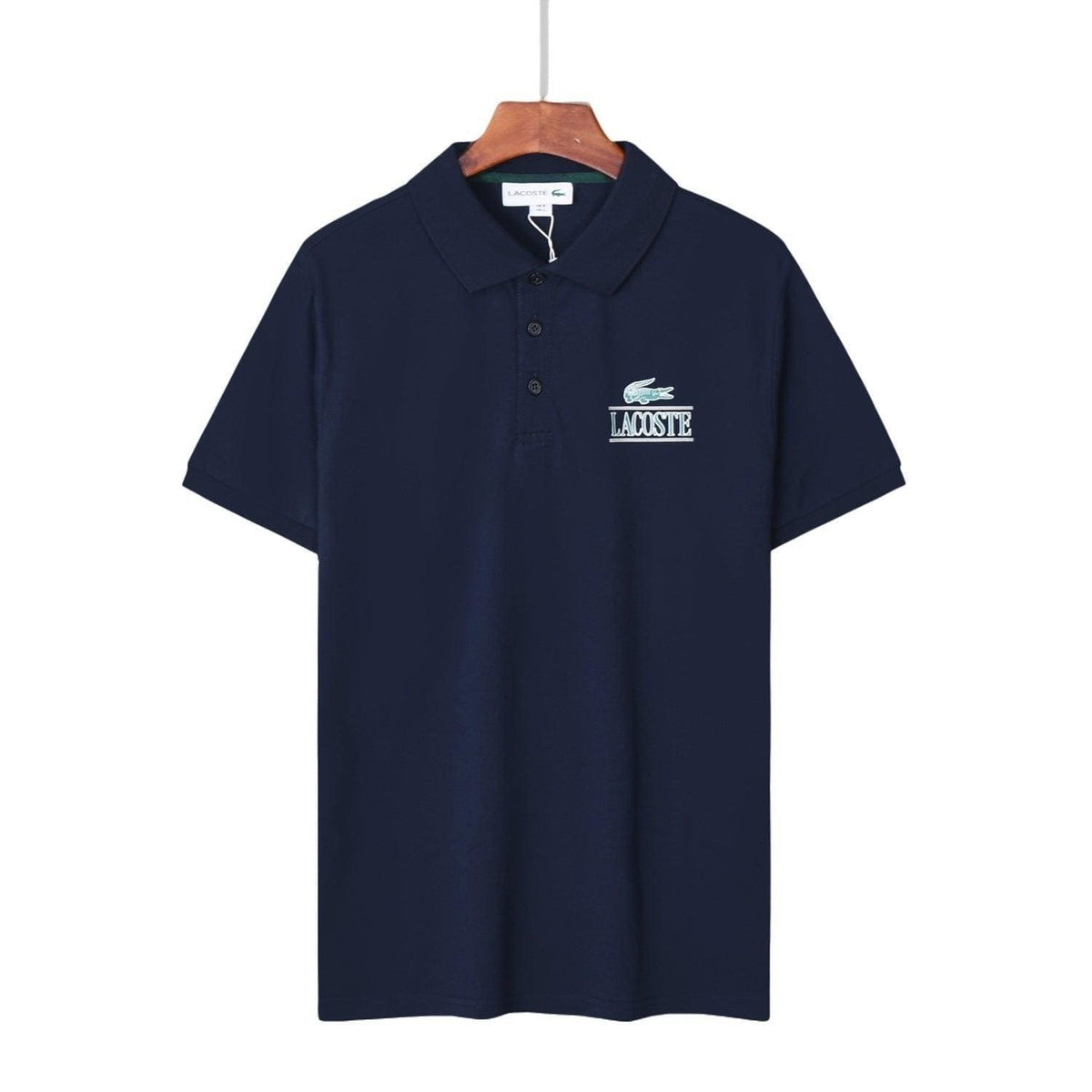 Lacoste Blue T-Shirt with Collar | Banlieue91