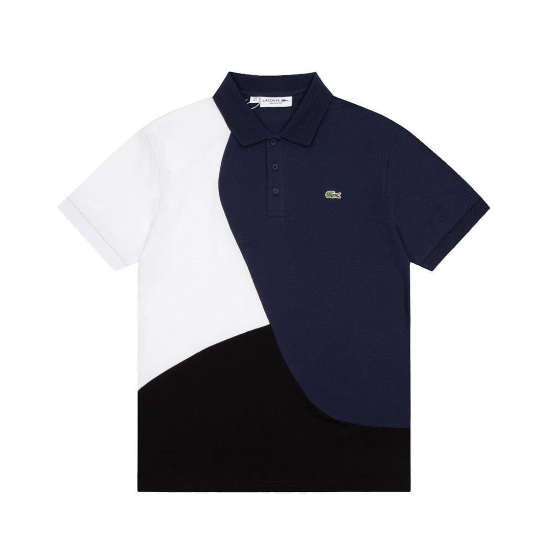 Lacoste T-Shirt with Collar 'White-Black-Blue' | Banlieue91