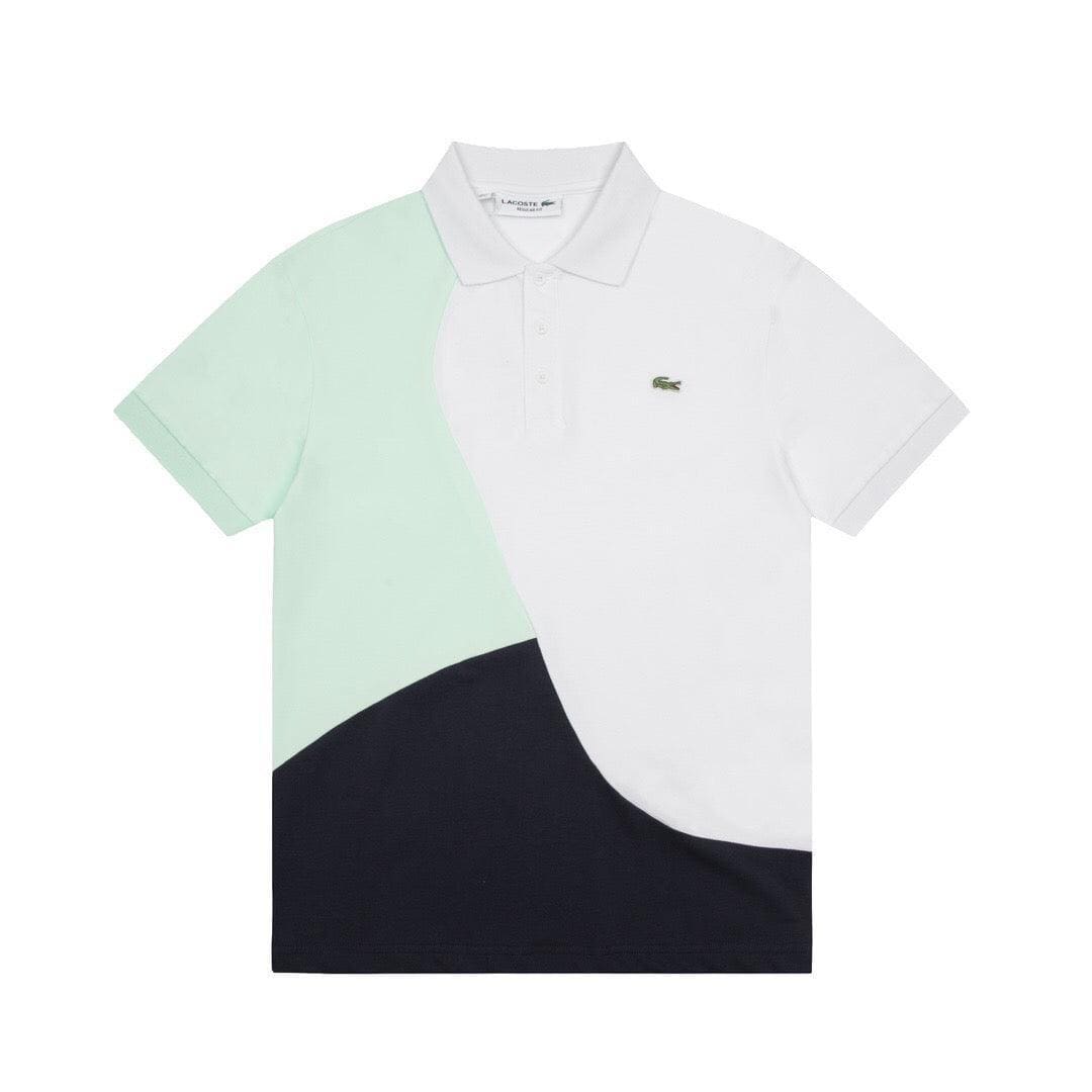Lacoste T-Shirt with Collar 'White-Black-Green' | Banlieue91