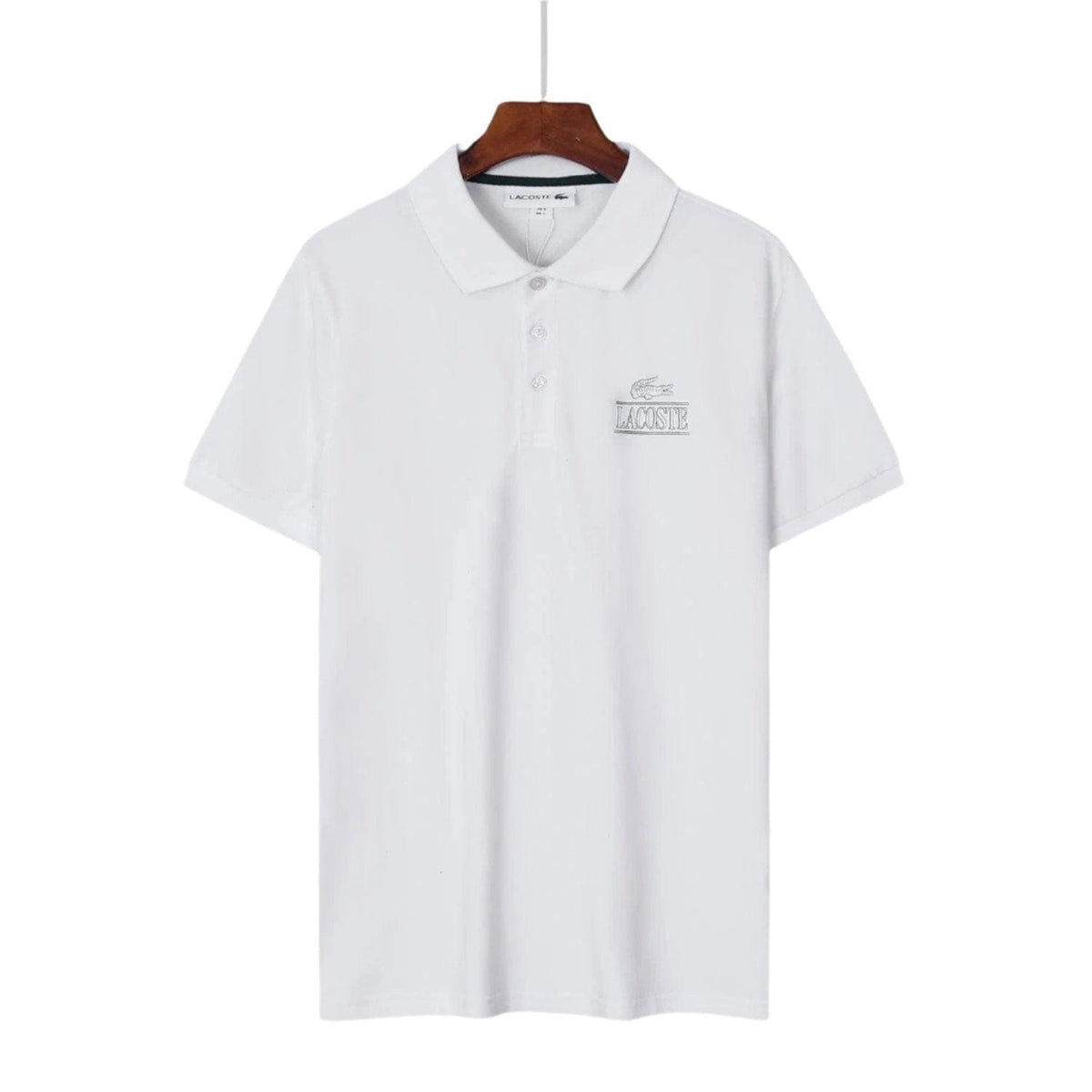 Lacoste White T-Shirt with Collar | Banlieue91
