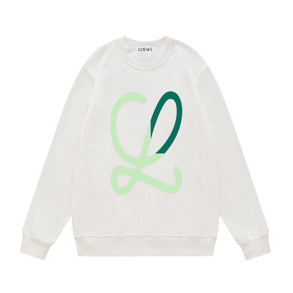 LOEWE L Intarsia Wool Sweater White/Green | Banlieue91
