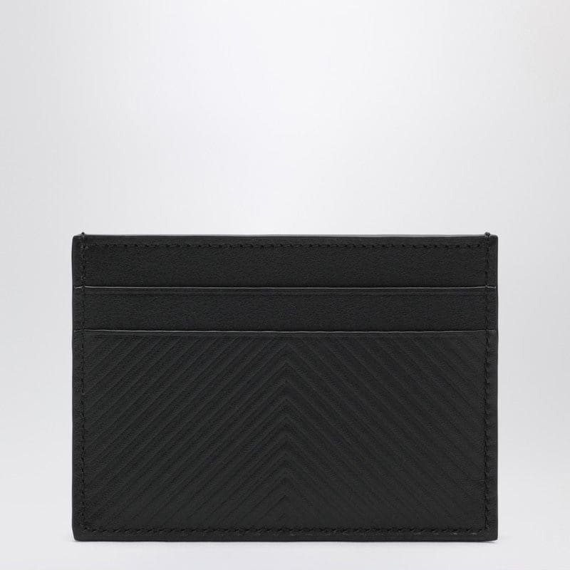 LOEWE Mini Textured Chevron Leather Cardholder | Banlieue91