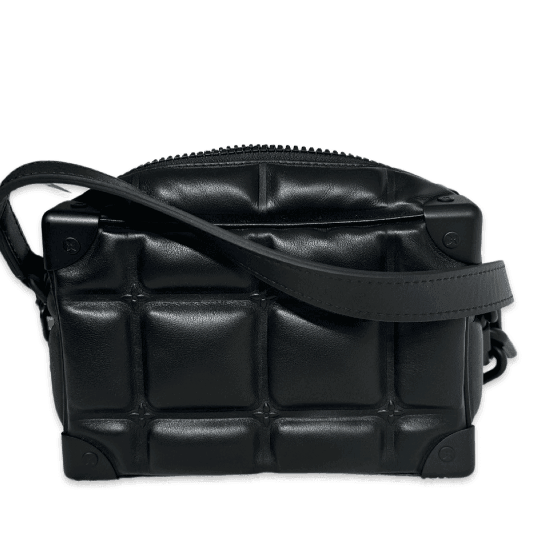Louis Vuitton Black Leather Limited Edition Soft Trunk Shoulder Bag | Banlieue91