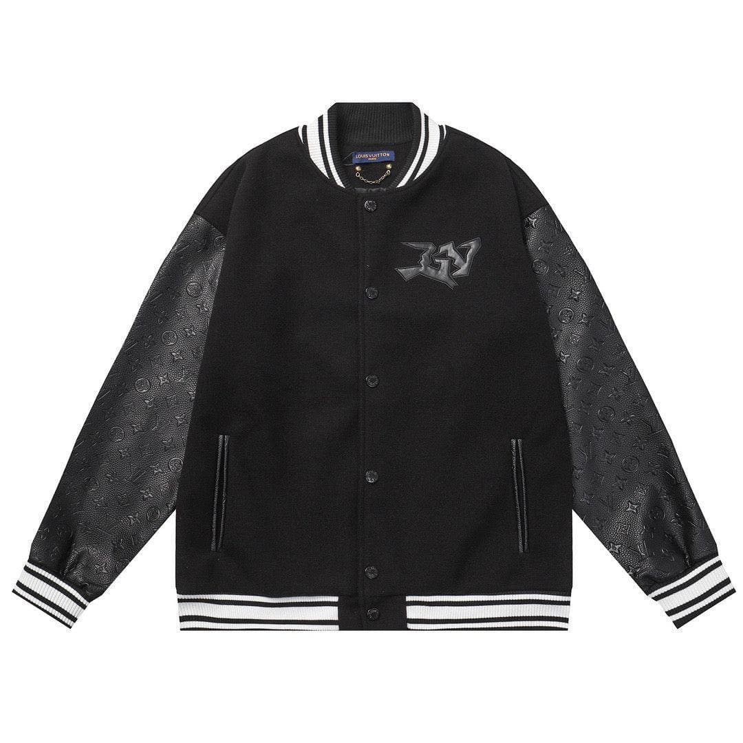 Louis Vuitton Jacket Monogram Embossed Leather Melton Wool | Banlieue91