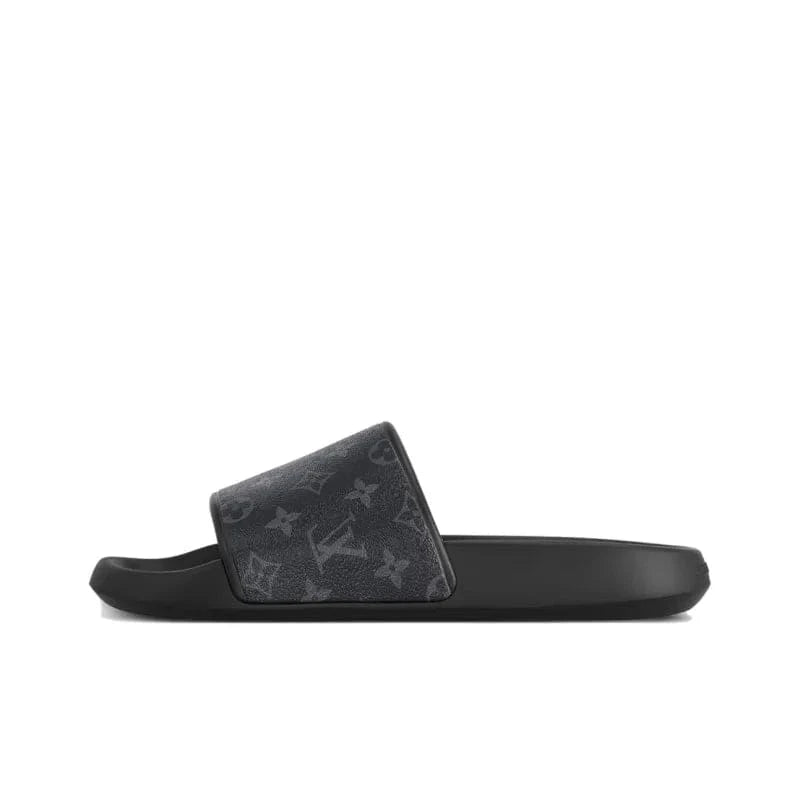Louis Vuitton Rubber Monogram Men's Waterfront Mules 'Black' | Banlieue91