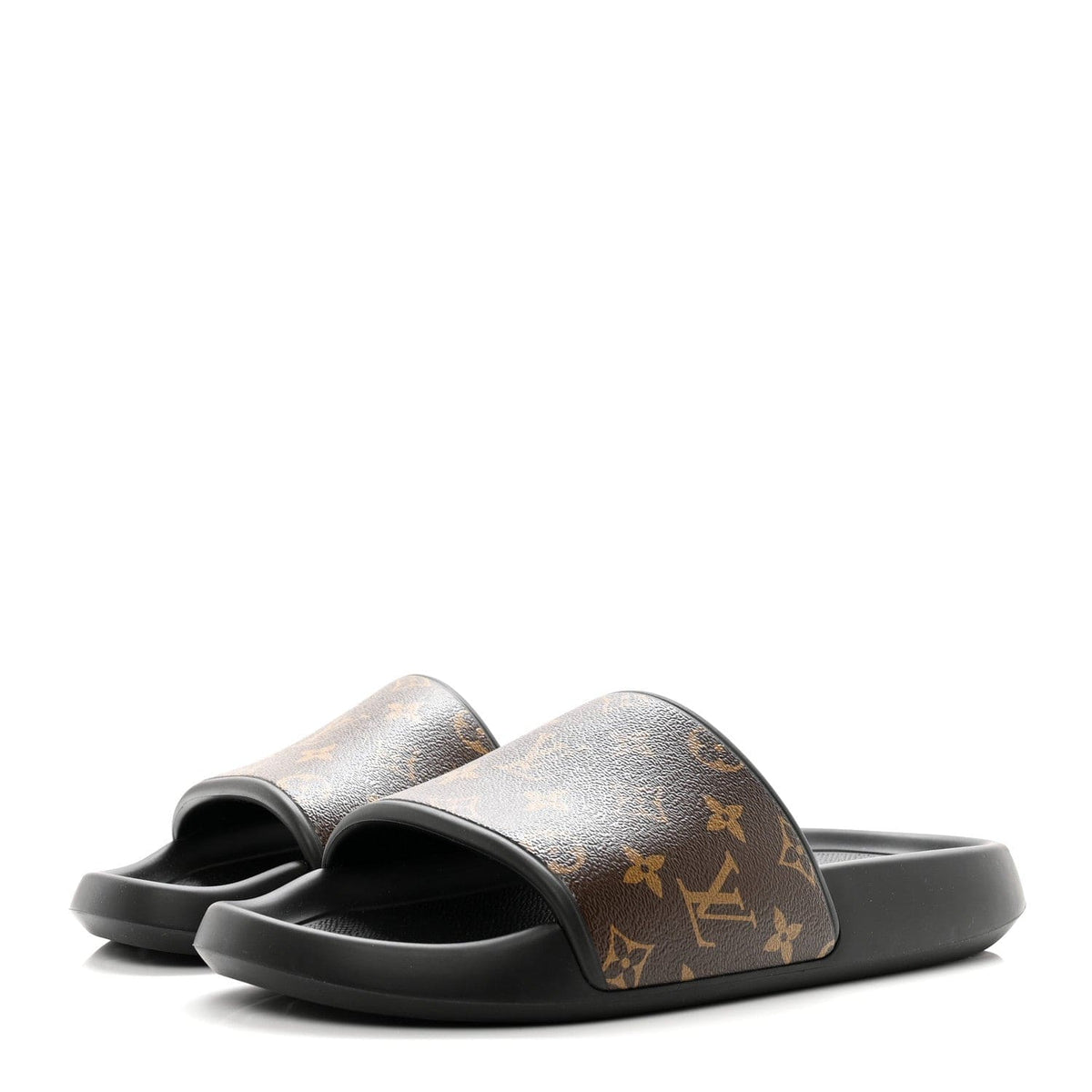 Louis Vuitton Rubber Monogram Men's Waterfront Mules 'Brown' | Banlieue91
