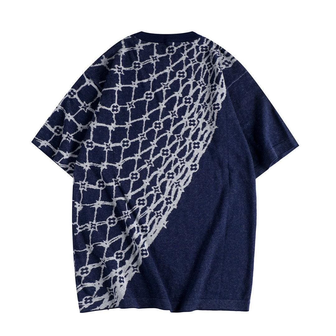 Louis Vuitton T-Shirt Without Collar 'Blue/White' | Banlieue91