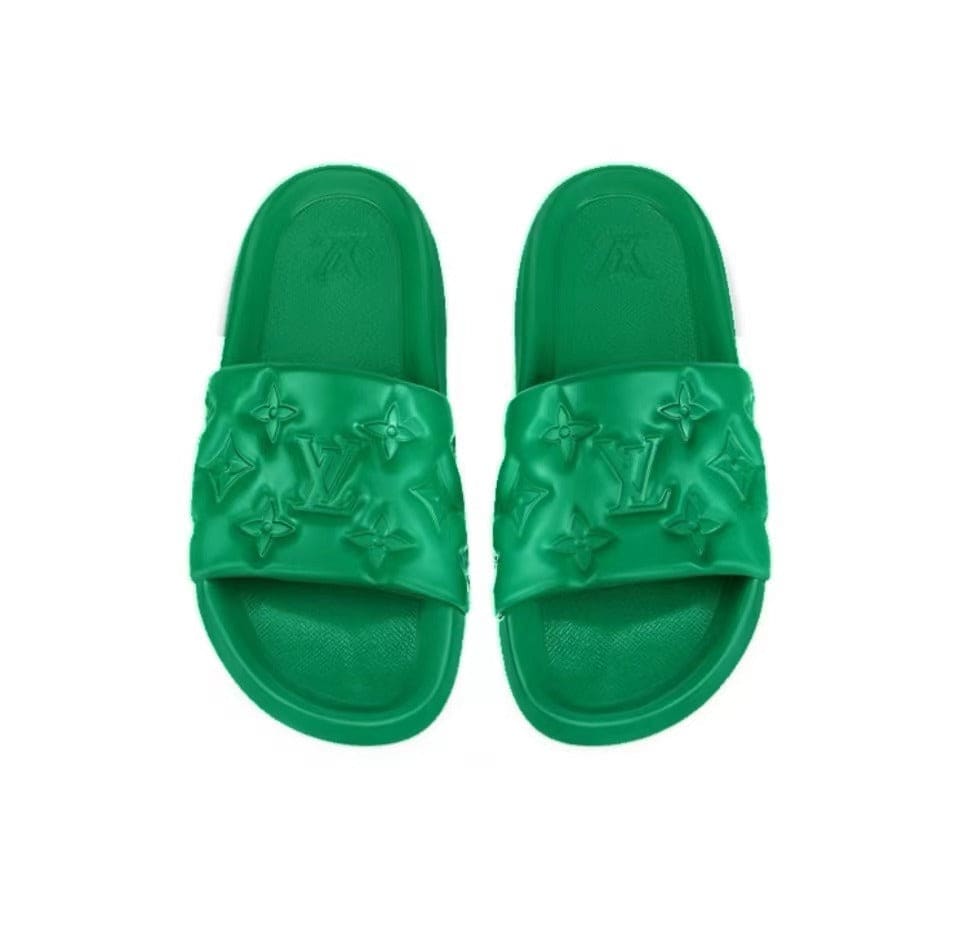 LOUIS VUITTON Waterfront Slide Slippers Men's Green | Banlieue91