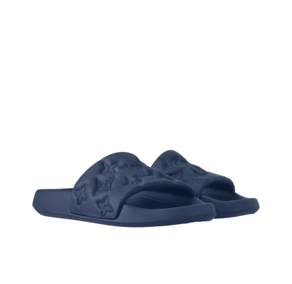 LOUIS VUITTON Waterfront Slide Slippers Men's Navy | Banlieue91