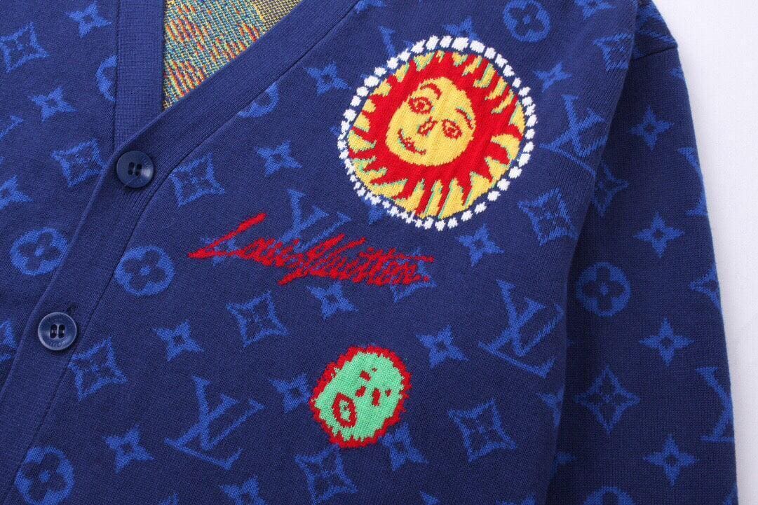 Louis Vuitton Yayoi Kusama Blue Monogram Cardigan | Banlieue91