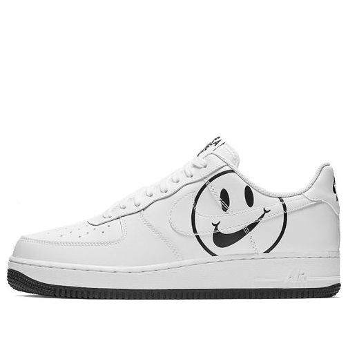 Nike Air Force 1 Low 'Have a Nike Day - White' showcasing the stylish white leather upper and distinctive smiling Swoosh logo.