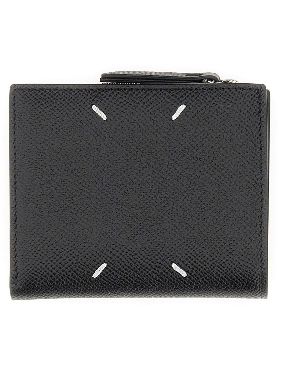 MAISON MARGIELA Mini Leather Wallet with Logo | Banlieue91