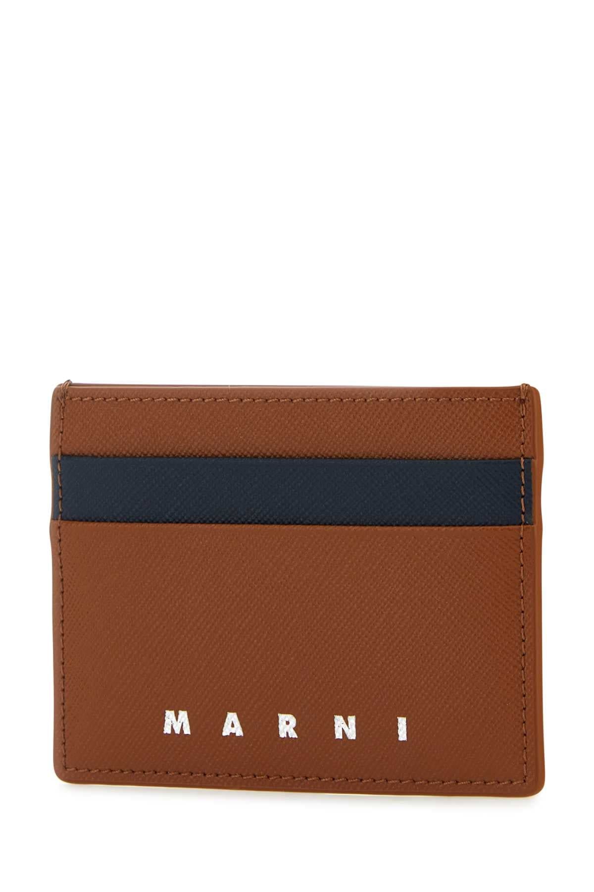 MARNI Two-Tone Mini Leather Cardholder | Banlieue91