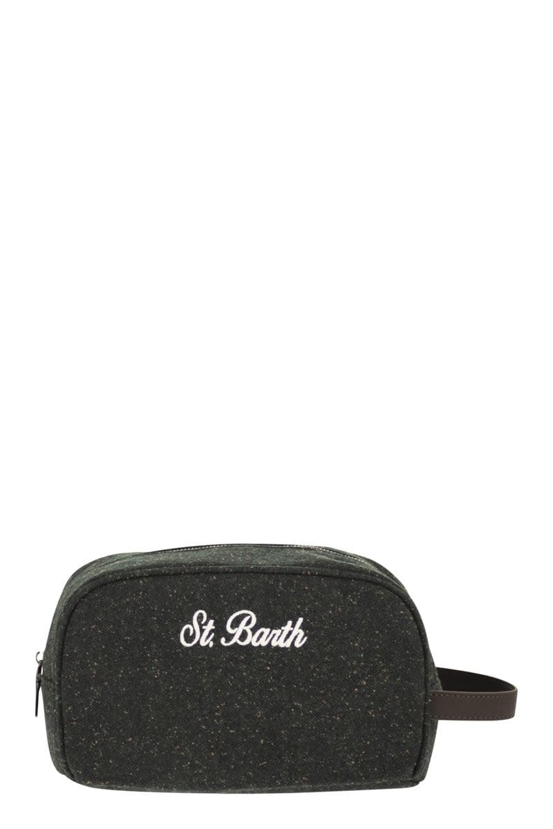 MC2 SAINT BARTH Mini Beauty Case - Tailored Donegal Wool Blend | Banlieue91