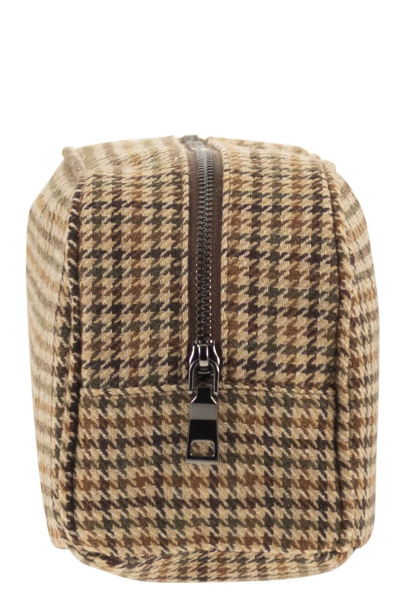 MC2 SAINT BARTH Mini Houndstooth Wool Blend Beauty Case - FW25 | Banlieue91