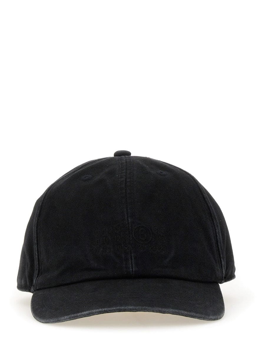 MM6 MAISON MARGIELA Logo Cotton Twill Cap - Pull-On Style with Adjustable Strap | Banlieue91