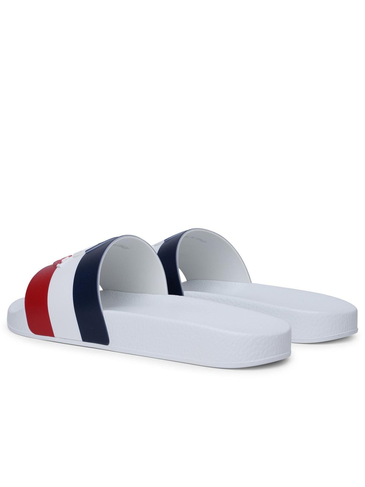 Moncler 'Basile' White Rubber Slippers | Banlieue91