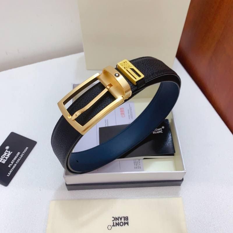 Mont Blanc Reversible Men's Belt 'Black/Blue' | Banlieue91
