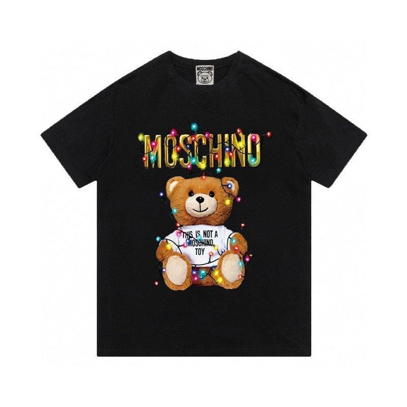 Moschino Christmas Light Teddy Bear T-Shirt Without Collar 'Black' | Banlieue91