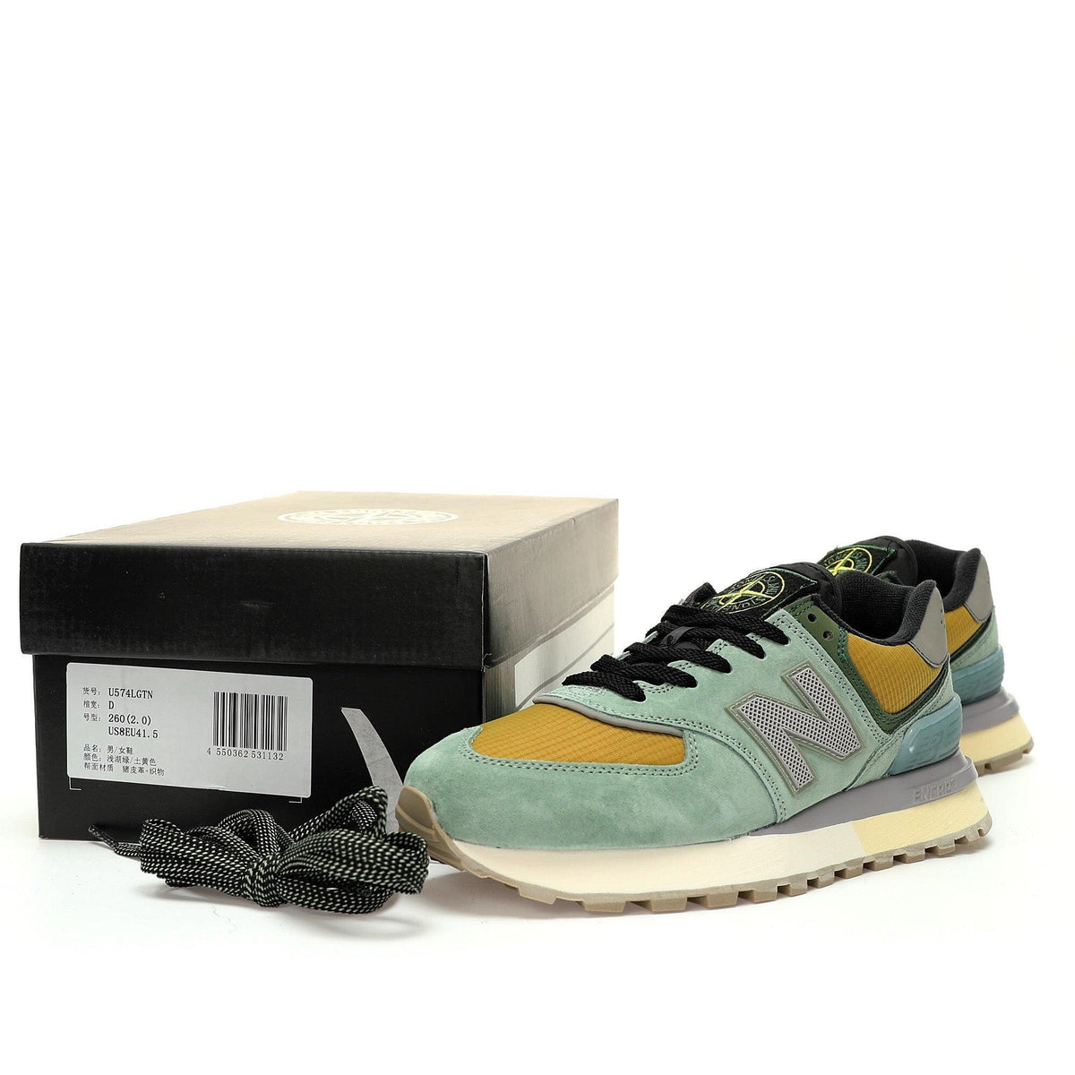 New Balance 574 Legacy Stone Island Light Green | Banlieue91