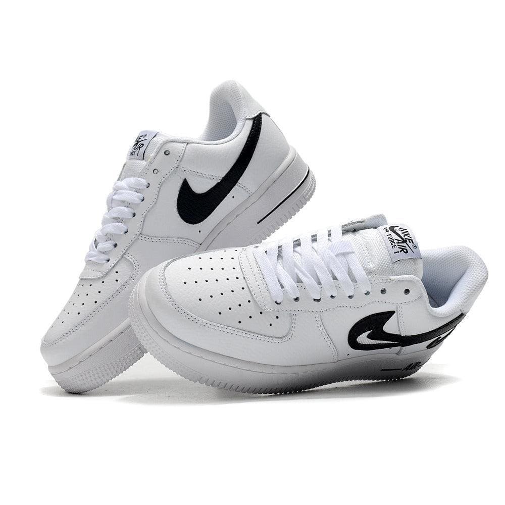 Nike Air Force 1 Cut Out Swoosh White Black | Banlieue91