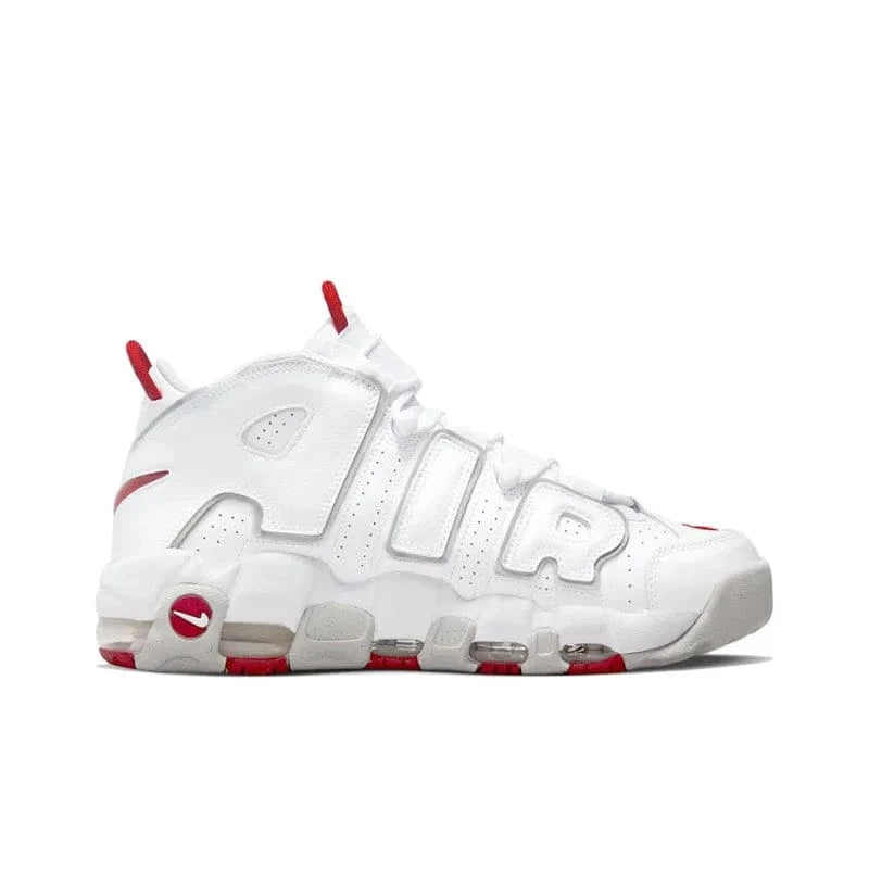 Nike Air More Uptempo 96 White Grey Fog University Red | Banlieue91