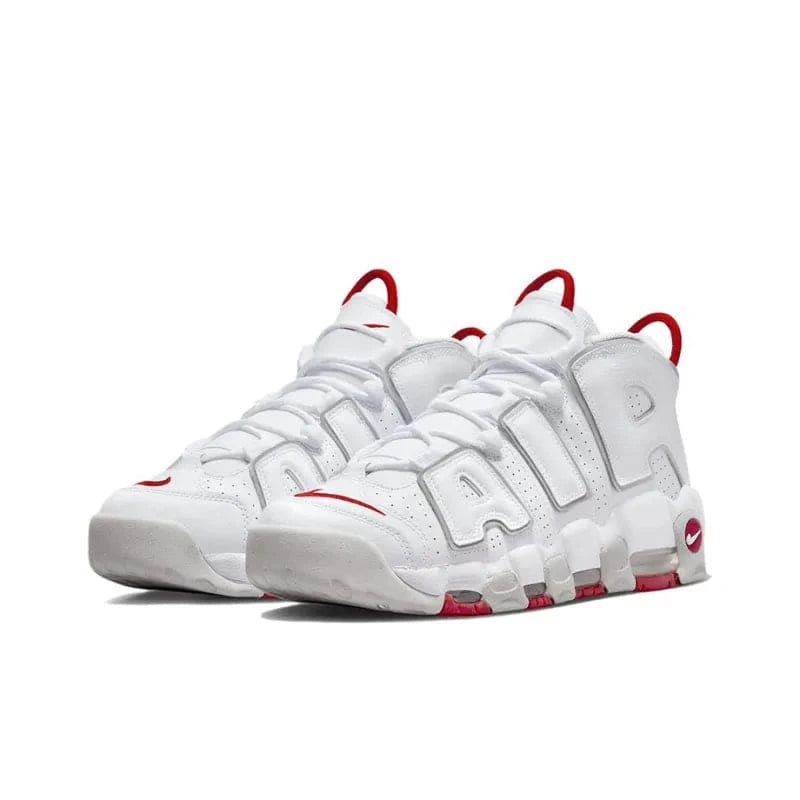 Nike Air More Uptempo 96 White Grey Fog University Red | Banlieue91