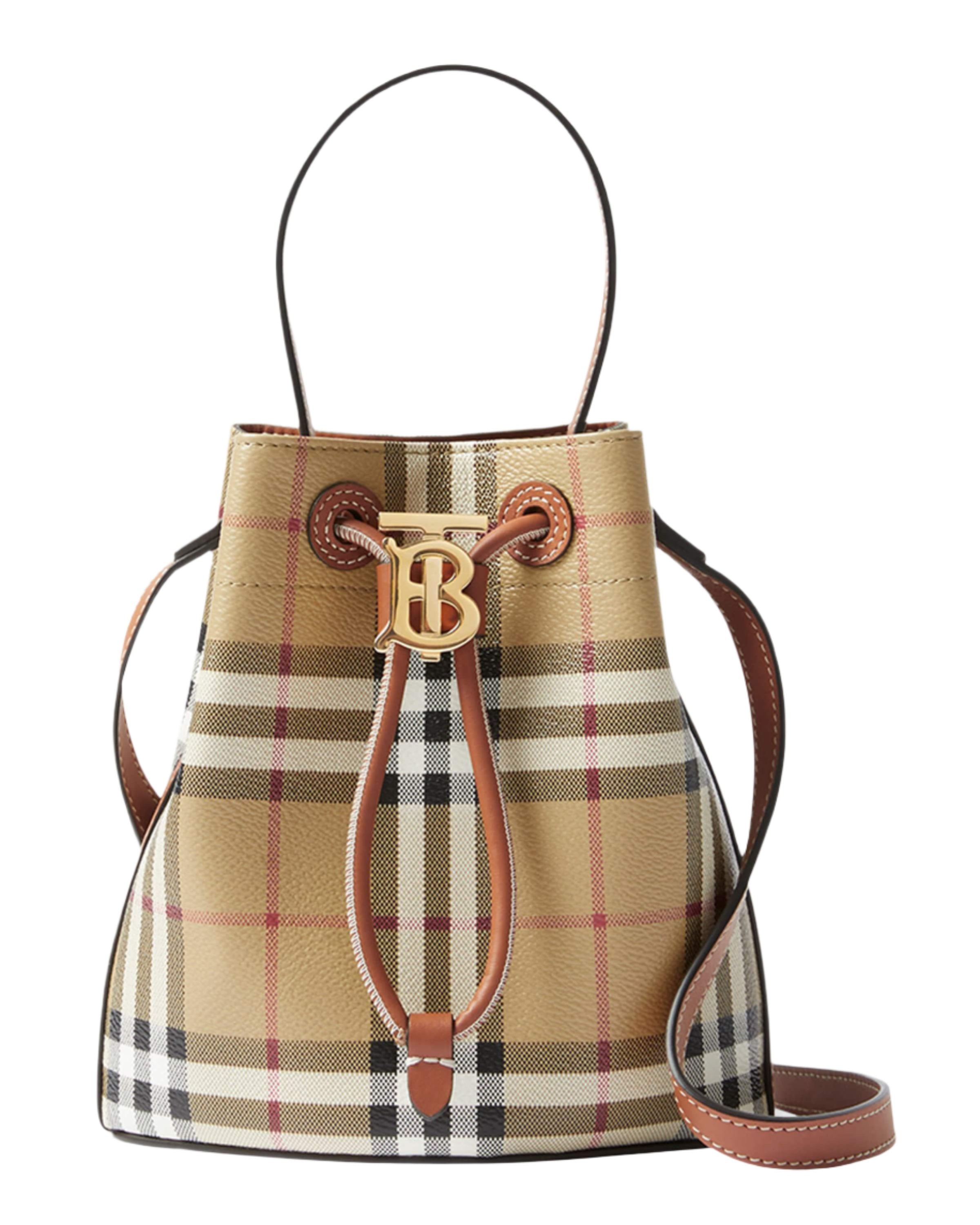 Burberry Check Drawstring Bucket Bag - Banlieue91