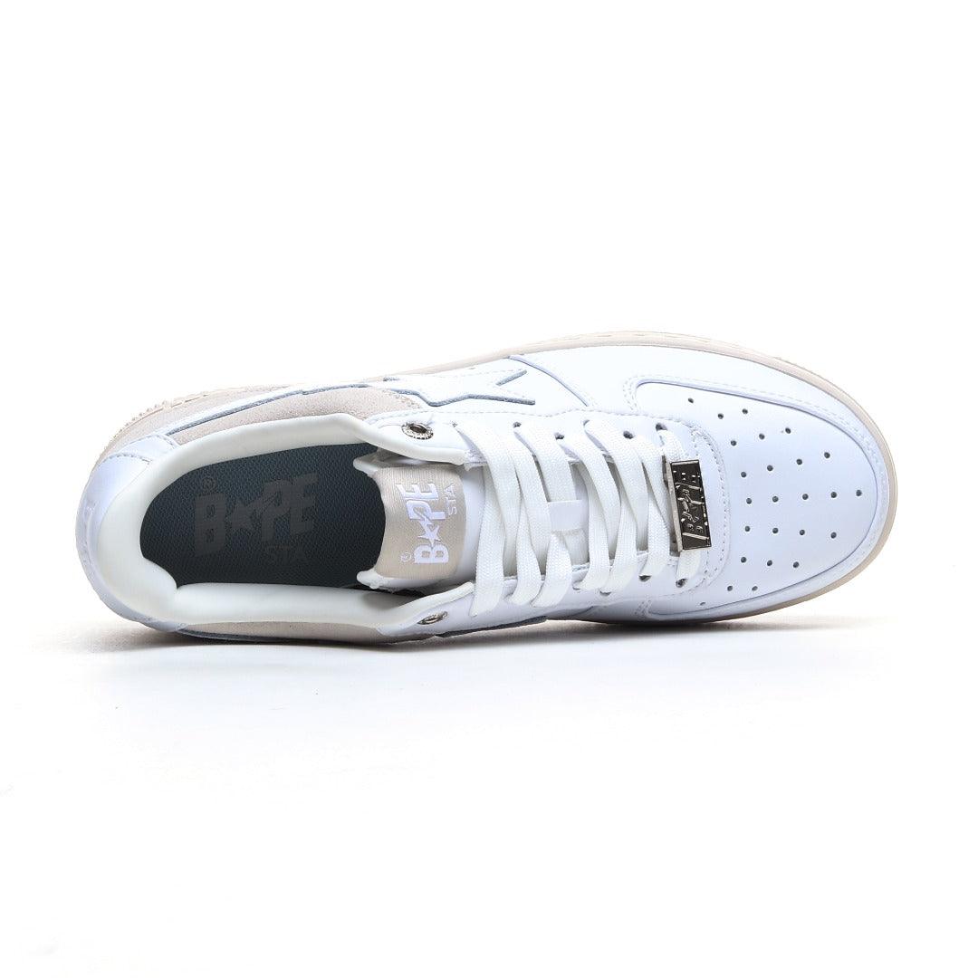 A Bathing Ape Bape Sta Low Suede Heel White - Banlieue91 -