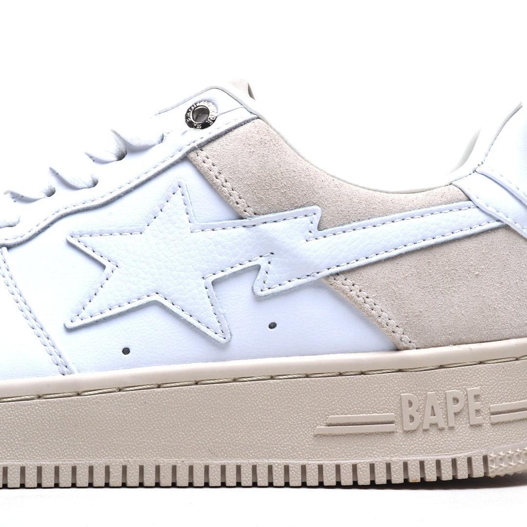 A Bathing Ape Bape Sta Low Suede Heel White - Banlieue91 -