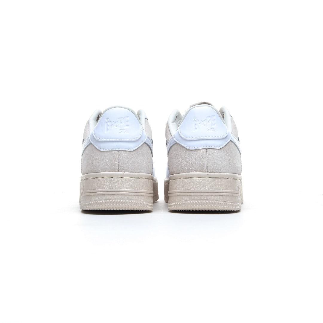 A Bathing Ape Bape Sta Low Suede Heel White - Banlieue91 -