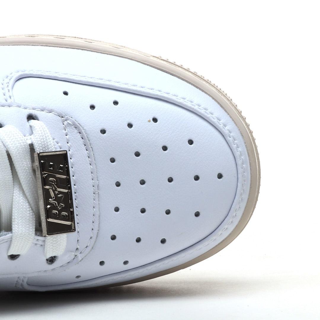 A Bathing Ape Bape Sta Low Suede Heel White - Banlieue91 -