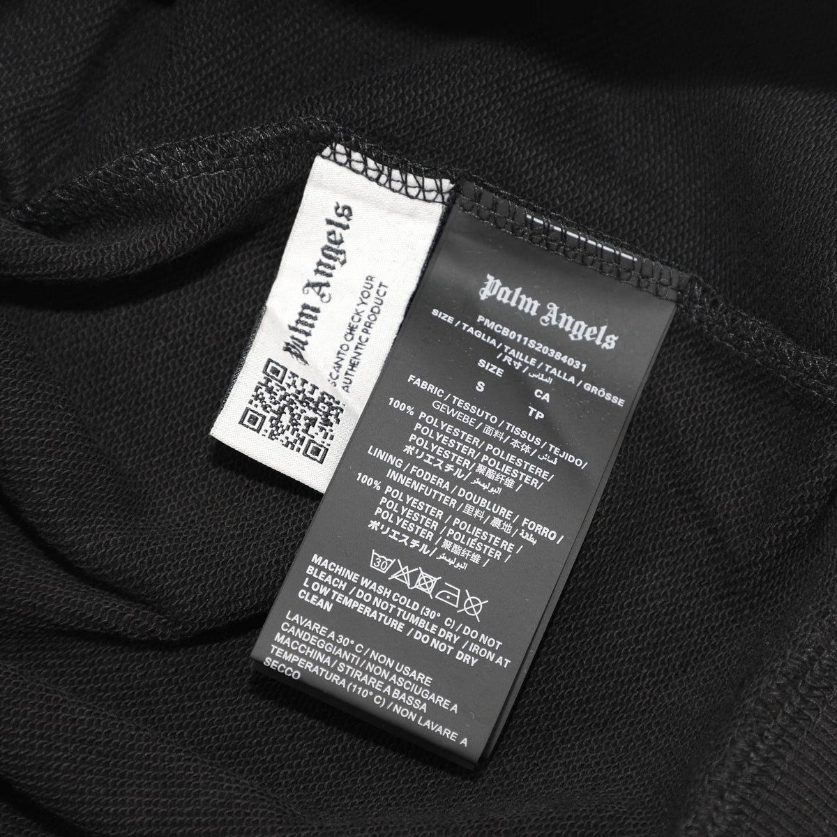 Palm Angels Logo-Print Sweatshirt Black/White | Banlieue91