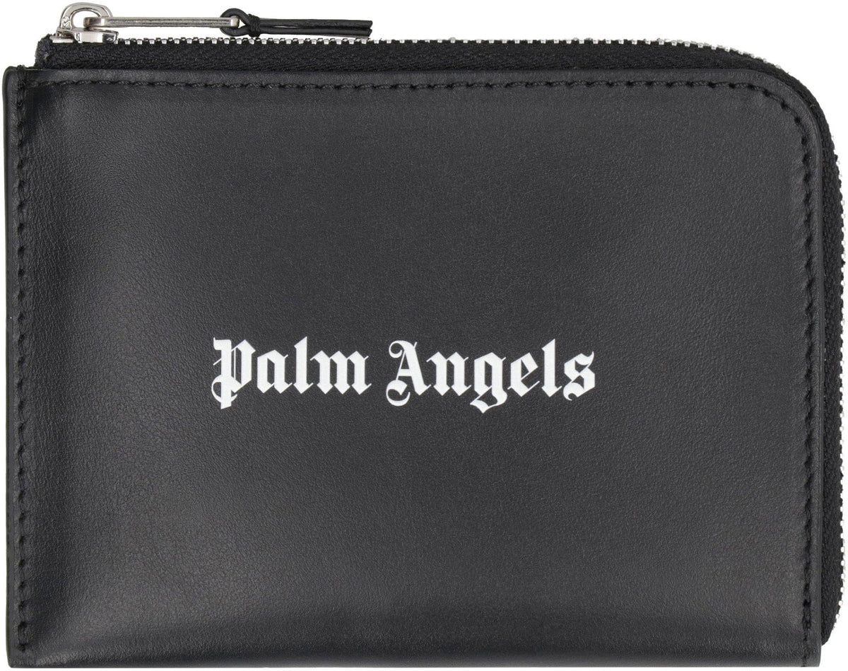 PALM ANGELS Mini Leather Card Holder | Banlieue91