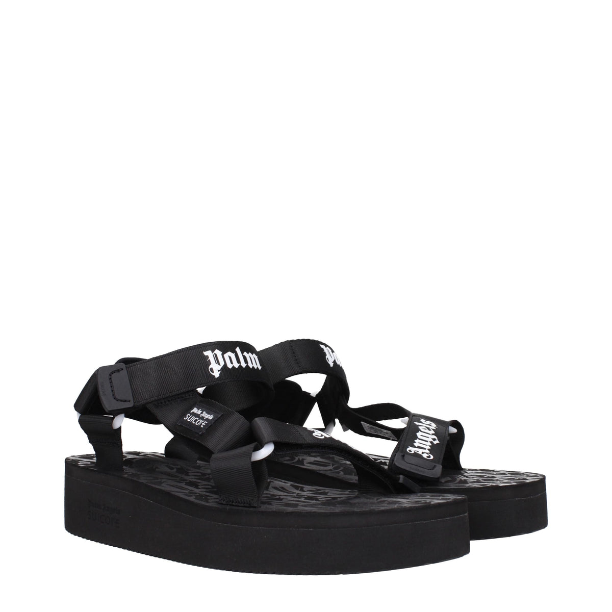 Palm Angels Sandali Suicoike Uomo Tessuto Nero | Banlieue91