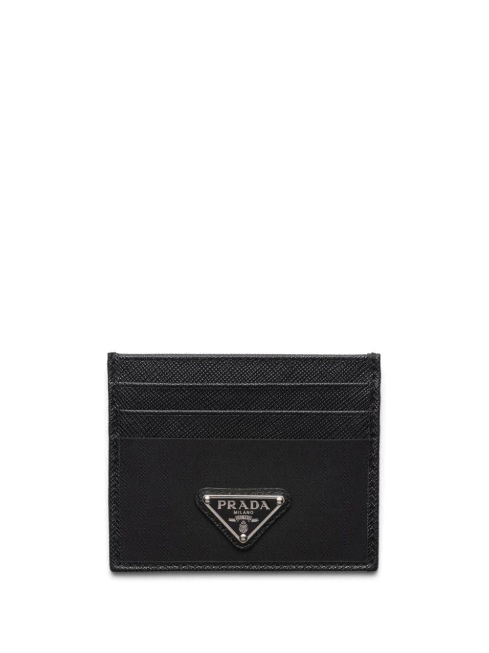 PRADA Mini Saffiano Card Case with Logo Triangle | Banlieue91