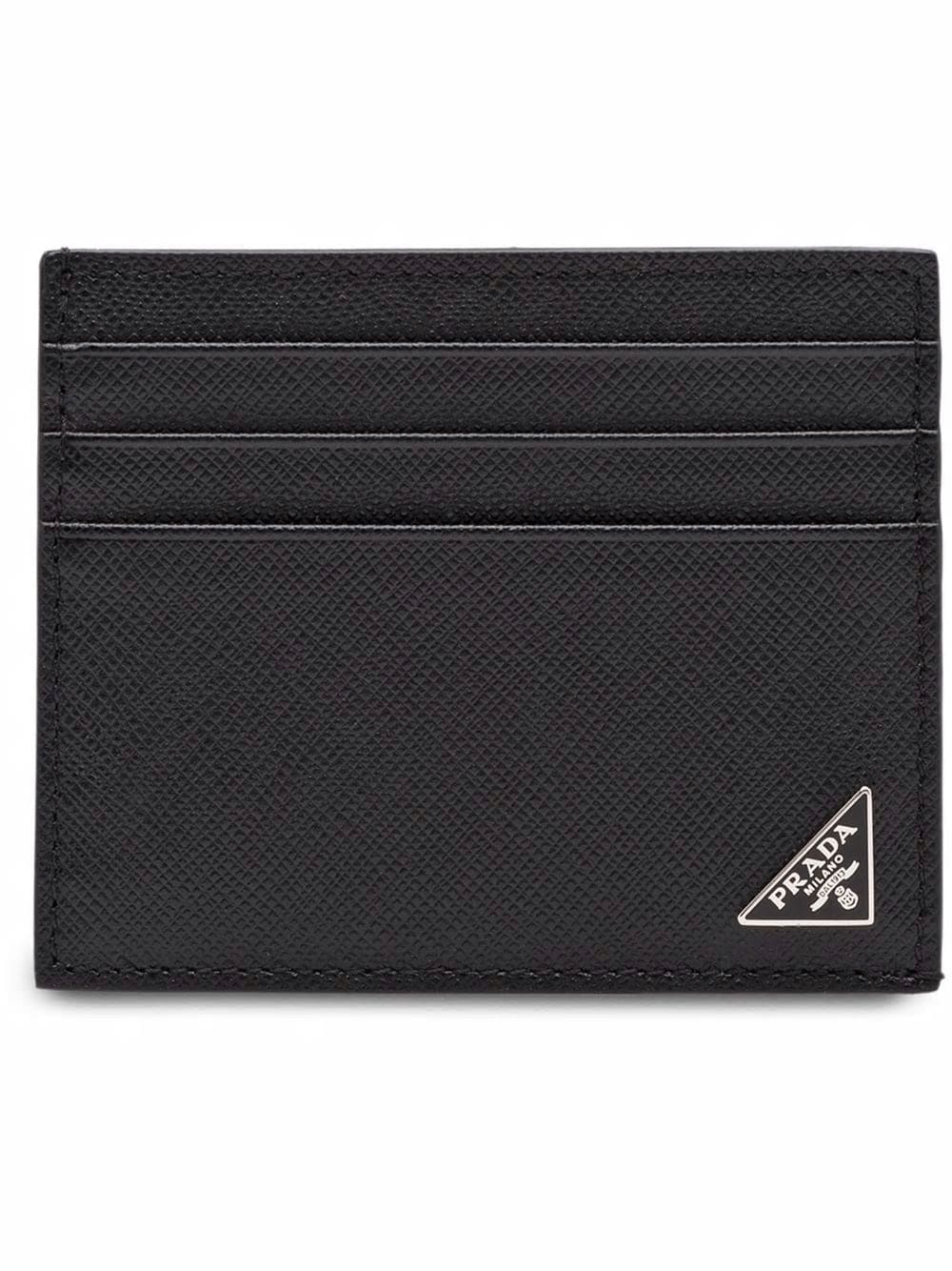 PRADA Mini Saffiano Leather Credit Card Holder | Banlieue91
