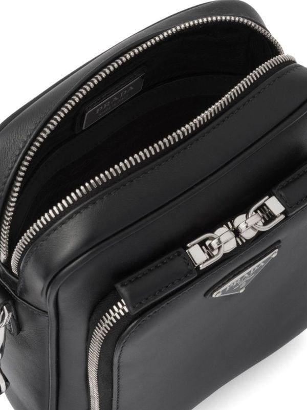 Prada Triangle Logo leather shoulder bag | Banlieue91