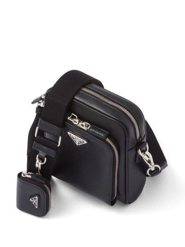 Prada Triangle Logo leather shoulder bag | Banlieue91