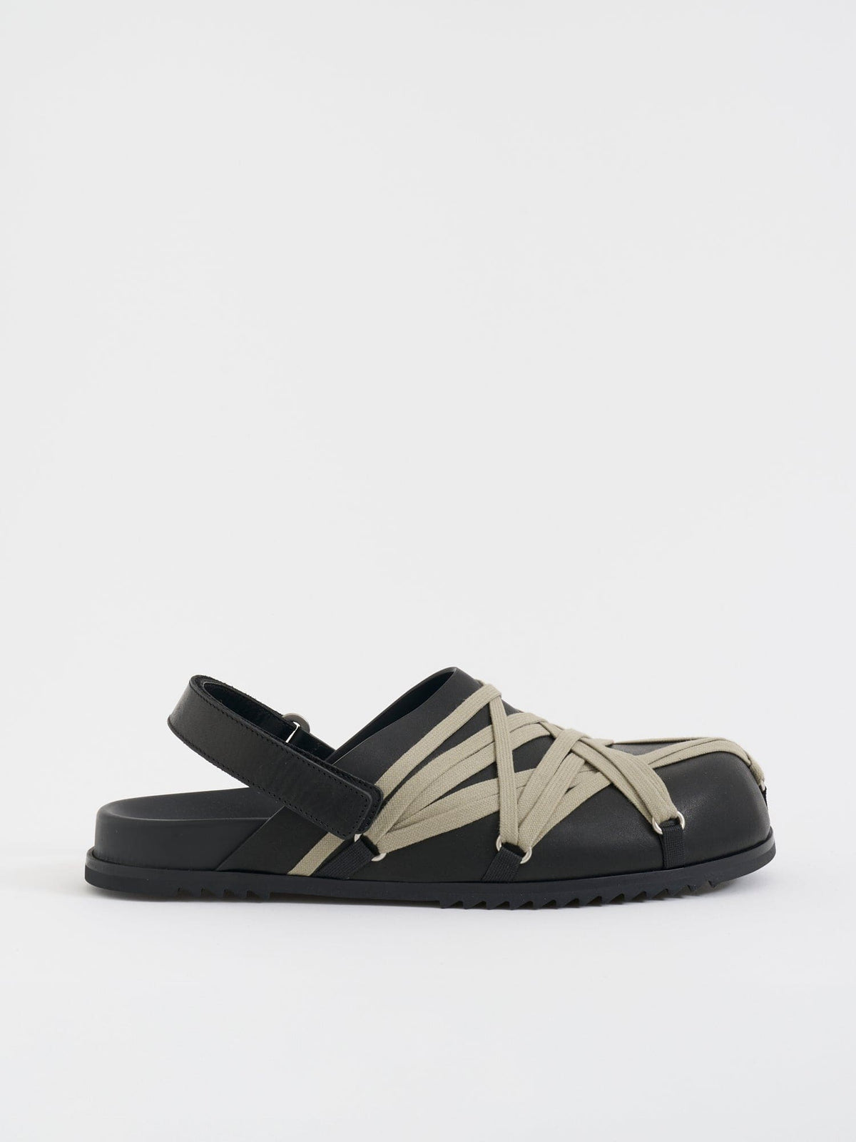 RICK OWENS Flat Granola Leather Sandals for Men | Banlieue91