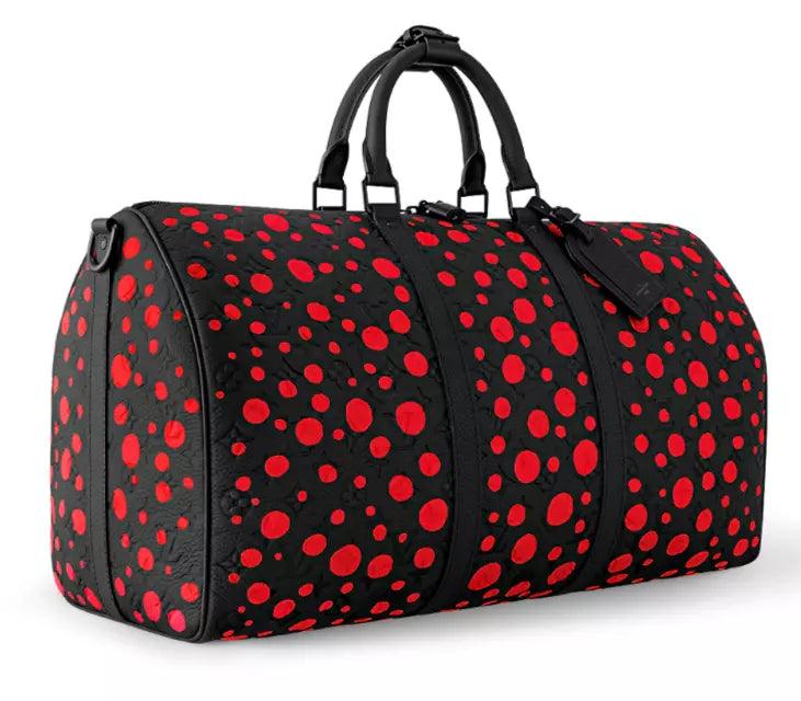 Louis Vuitton X YK Keepall 50 - Kusama Black with Red Spots - Banlieue91