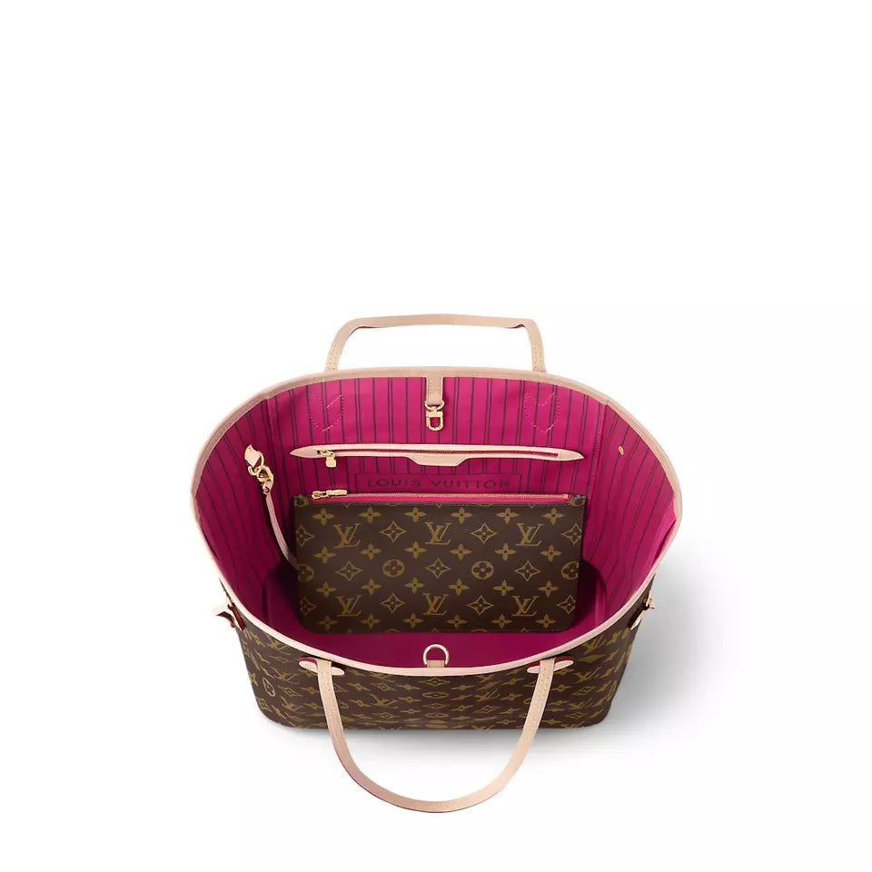 Louis Vuitton Neverfull MM Peony/Brown With Pouch - Banlieue91