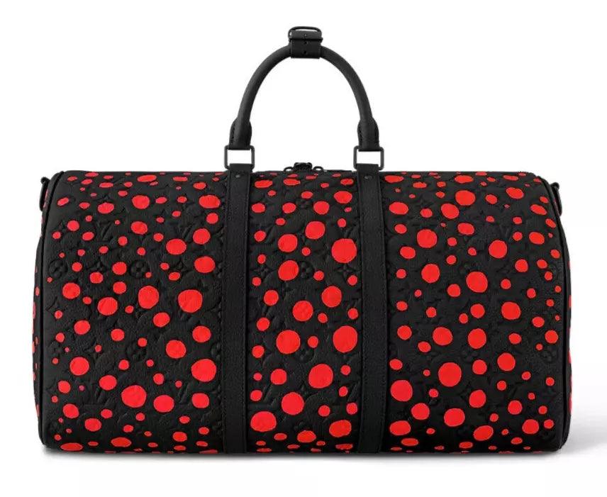 Louis Vuitton X YK Keepall 50 - Kusama Black with Red Spots - Banlieue91