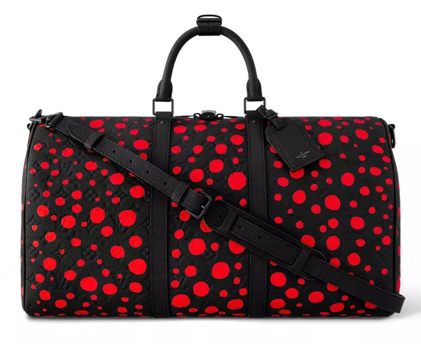 Louis Vuitton X YK Keepall 50 - Kusama Black with Red Spots - Banlieue91