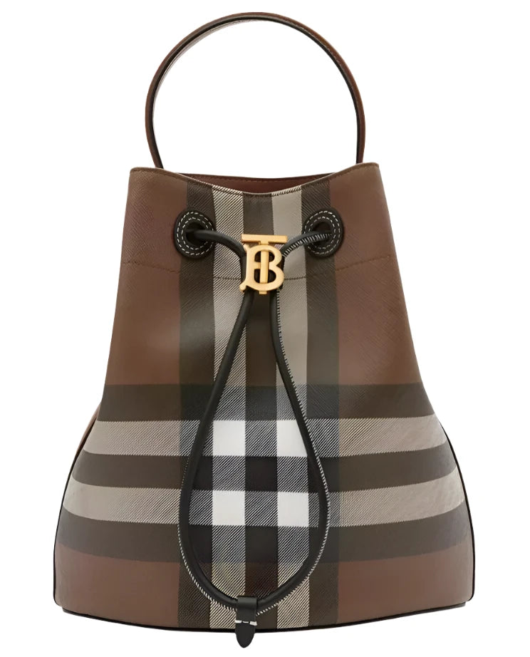 Burberry Check Drawstring Bucket Bag - Banlieue91