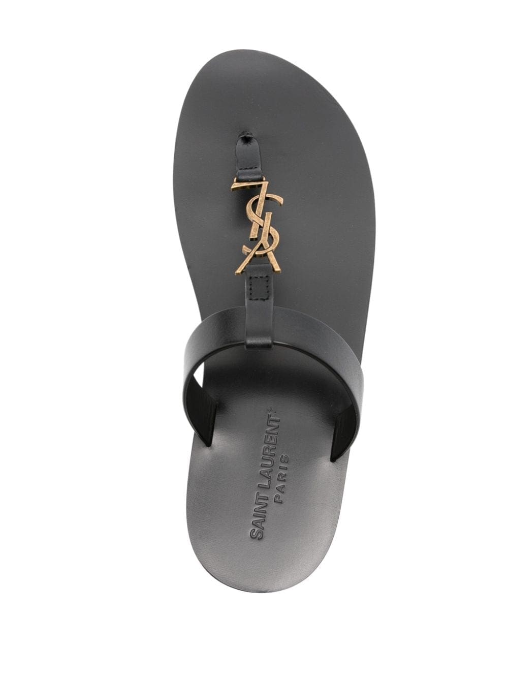 Saint Laurent Cassandre Leather Thong Sandals | Banlieue91